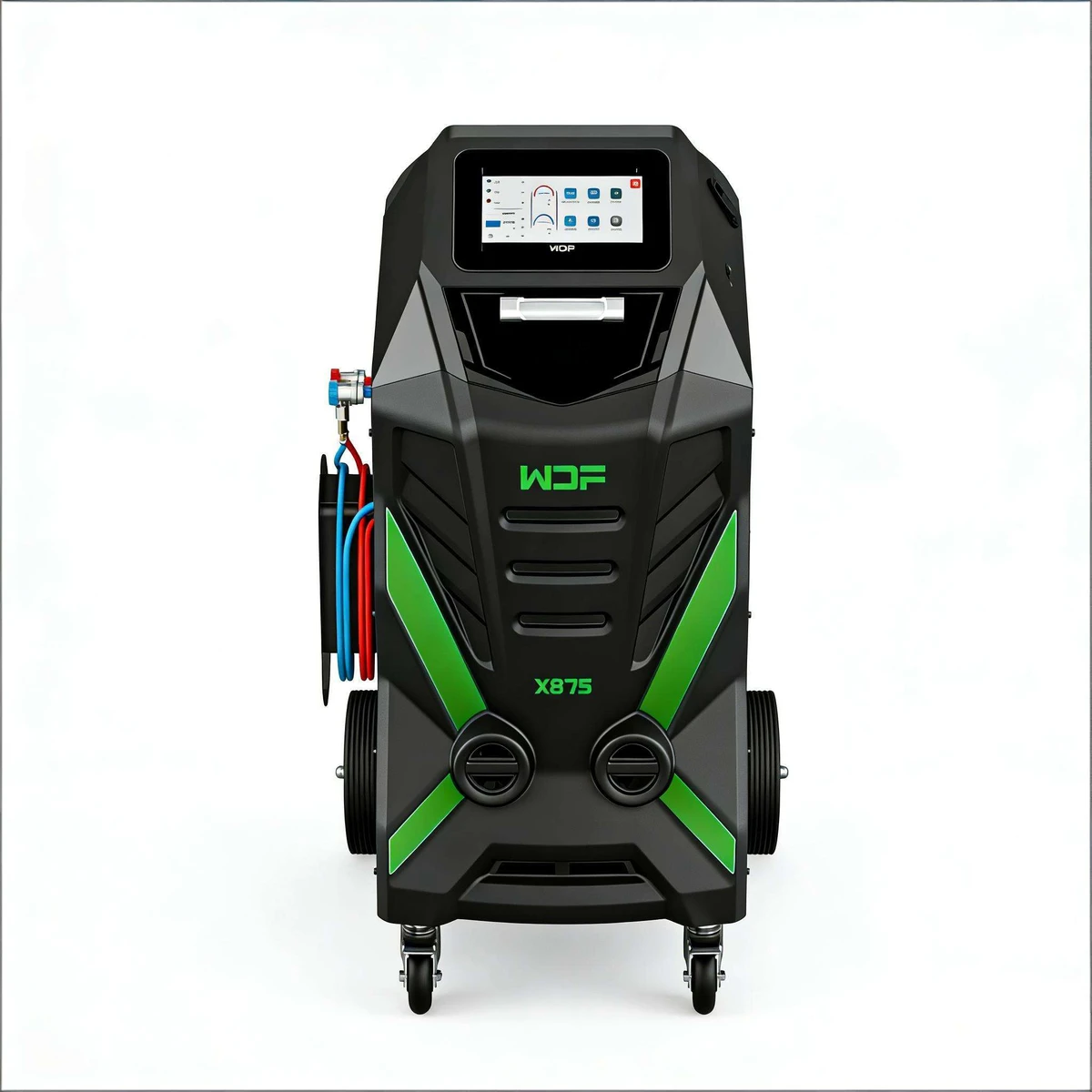 Machine de récupération et de remplissage entièrement automatique WDF X875 R134a pour climatisation automobile avec fonction de rinçage haute performa