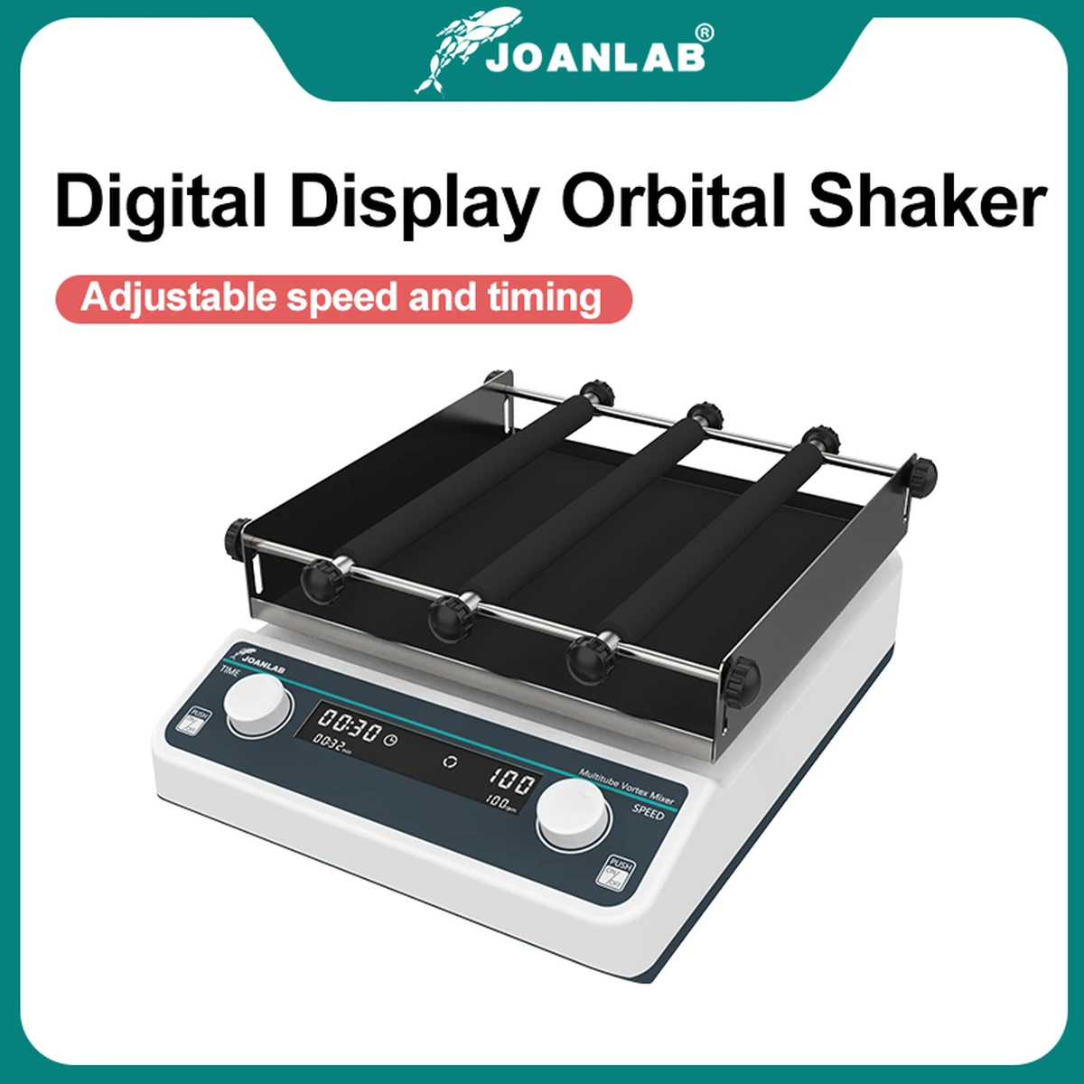 Agitateur orbital de laboratoire JOANLAB avec écran LCD, vitesse réglable, agitateur horizontal pour applications de laboratoire