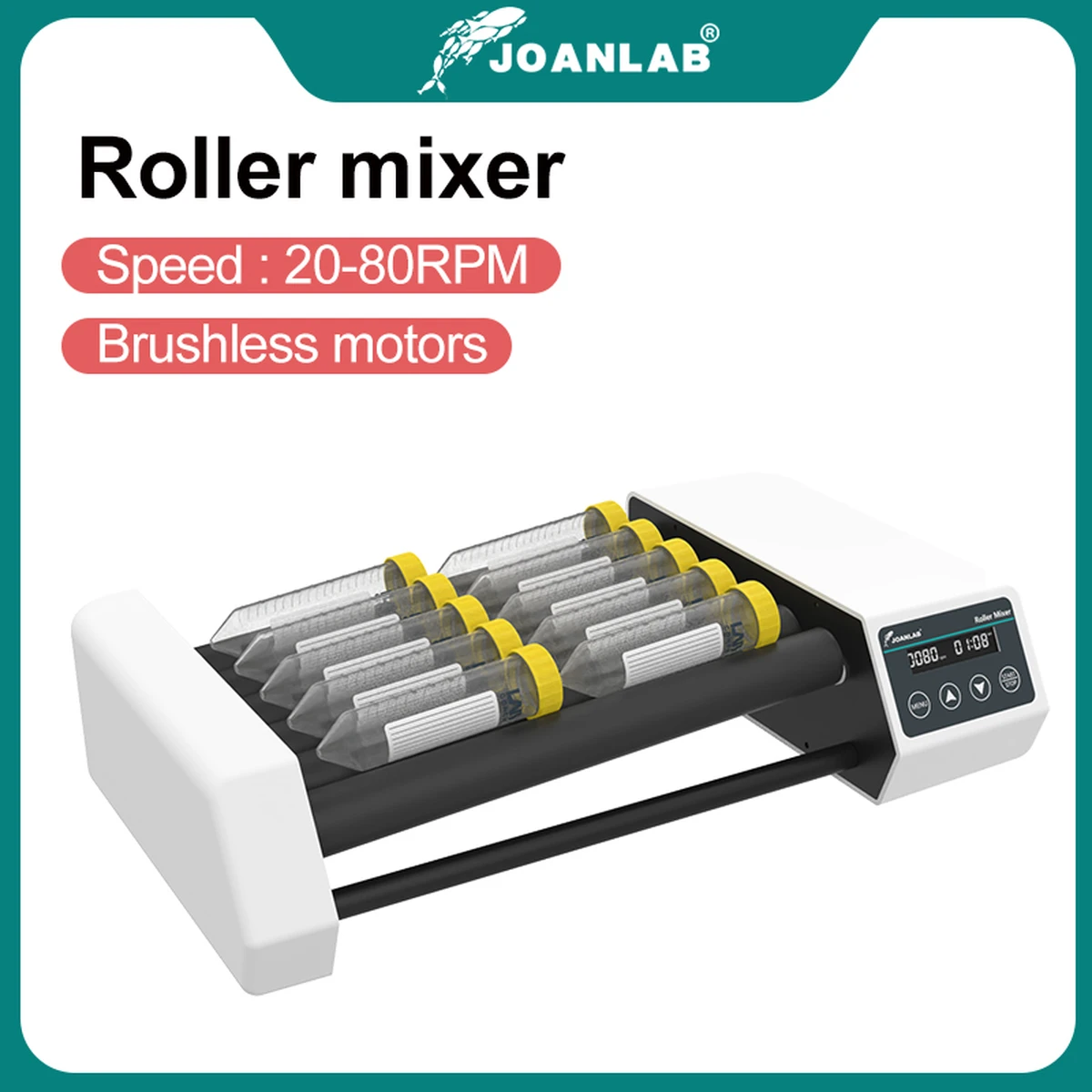 Mélangeur à rouleaux sanguins JOANLAB RM-6Pro, rotateur horizontal, équipement de laboratoire, vitesse 20 à 80 tr/min