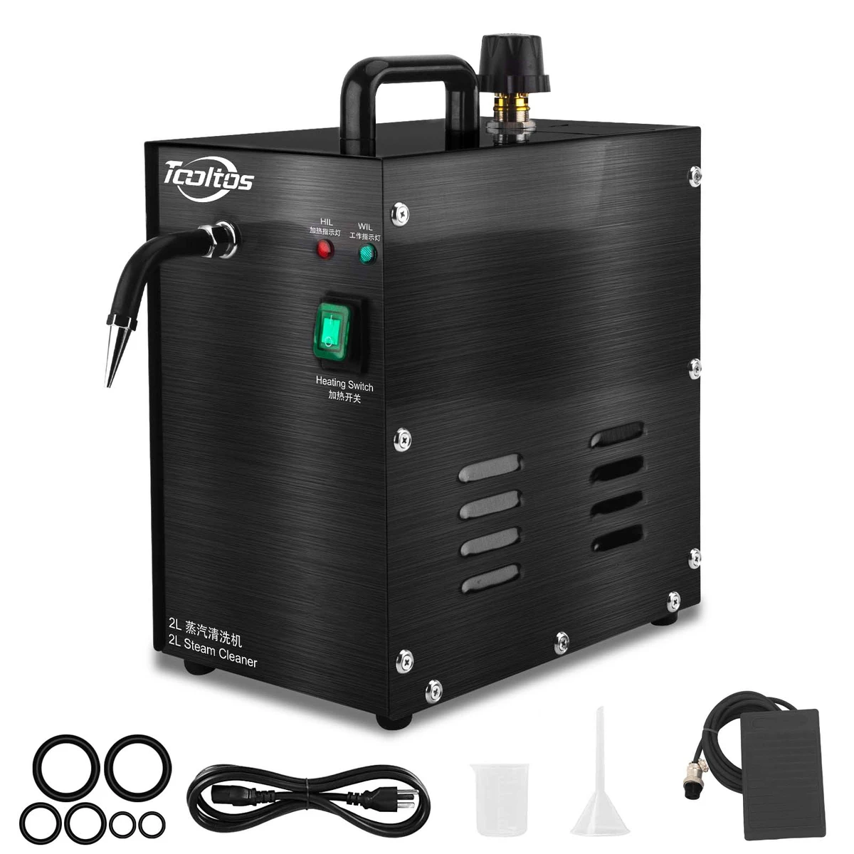 Nettoyeur vapeur pour bijoux 1300 W 2 l – Nettoyeur vapeur haute pression en acier inoxydable avec tamis à mailles fines pour argent, or et diamants