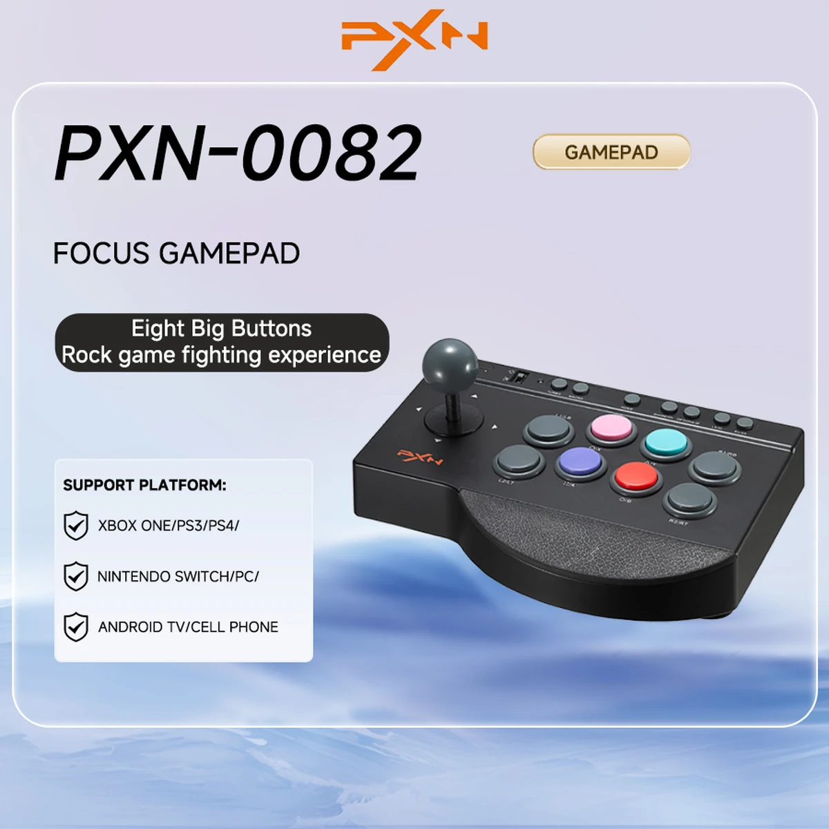 PXN-0082 Arcade Fight Stick mit Kabel – Professioneller Gaming Joystick für Street Fighter, kompatibel mit PS3/PS4/Switch/PC/Android TV/Xbox PXN-0082 Arcade Fight Stick mit Kabel – Professioneller Gaming Joystick für Street Fighter, kompatibel mit PS3/PS4/Switch/PC/Android TV/Xbox