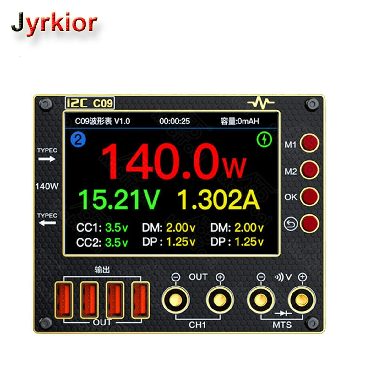 I2C C09 Waveform Ammeter 0-40V Input Voltage Current Analysis Tool 4 Inch HD Display Fast Diode Scan Meter I2C C09 Waveform Ammeter 0-40V Input Voltage Current Analysis Tool 4 Inch HD Display Fast Diode Scan Meter
