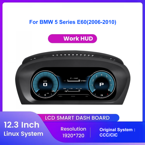 12.3" Digital Cockpit kompatibel mit Apple CarPlay & Android Auto Für BMW 5 Series E60(2006-2010)