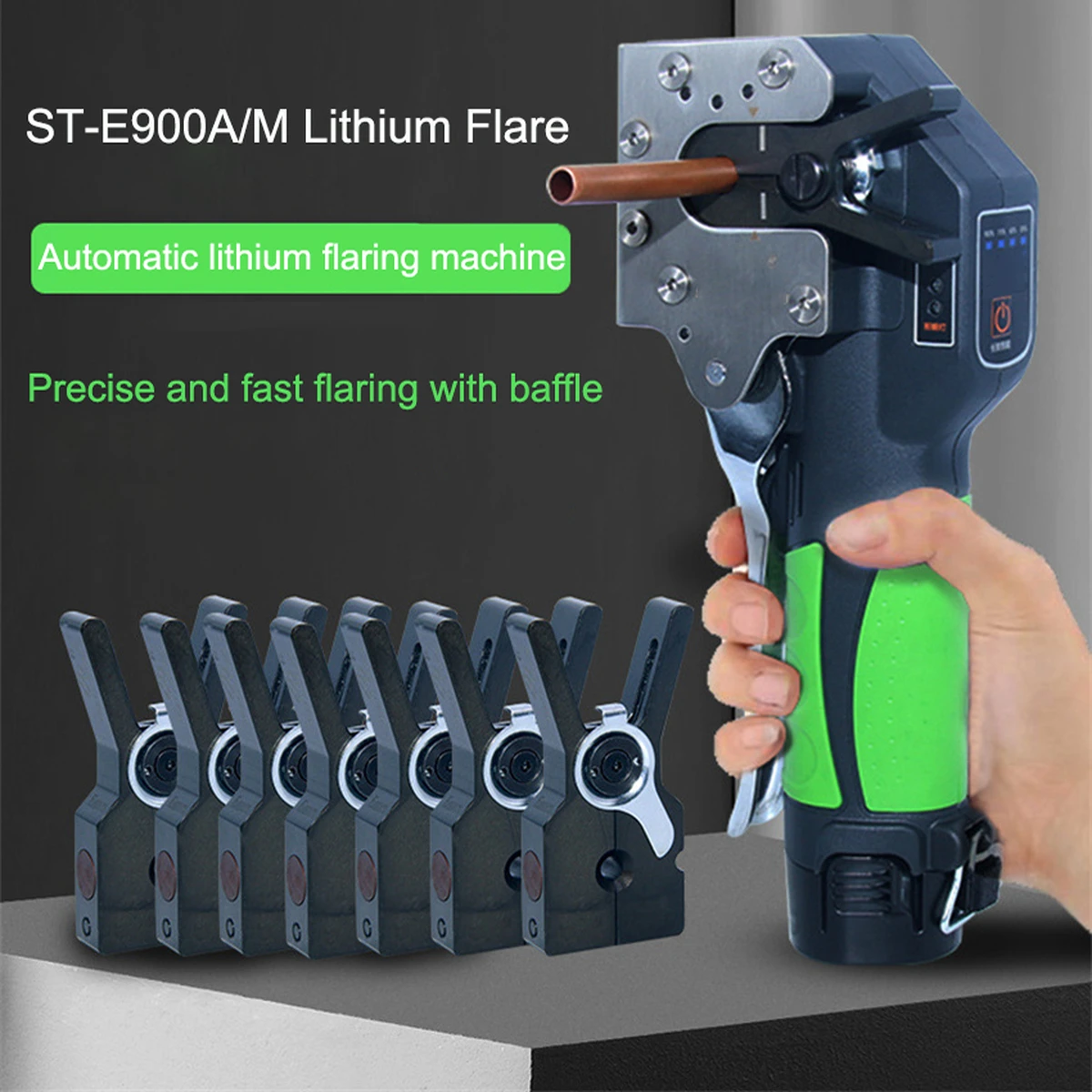 ST-E900A Automatic Electric Copper Tube Flaring Tool – Cordless Auto-Flare for Air Conditioners and Refrigerators ST-E900A Automatic Electric Copper Tube Flaring Tool – Cordless Auto-Flare for Air Conditioners and Refrigerators