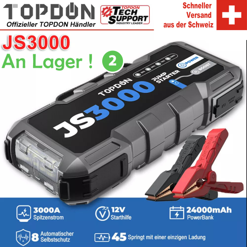 TOPDON Jumpstarter JS3000 Car Battery Booster