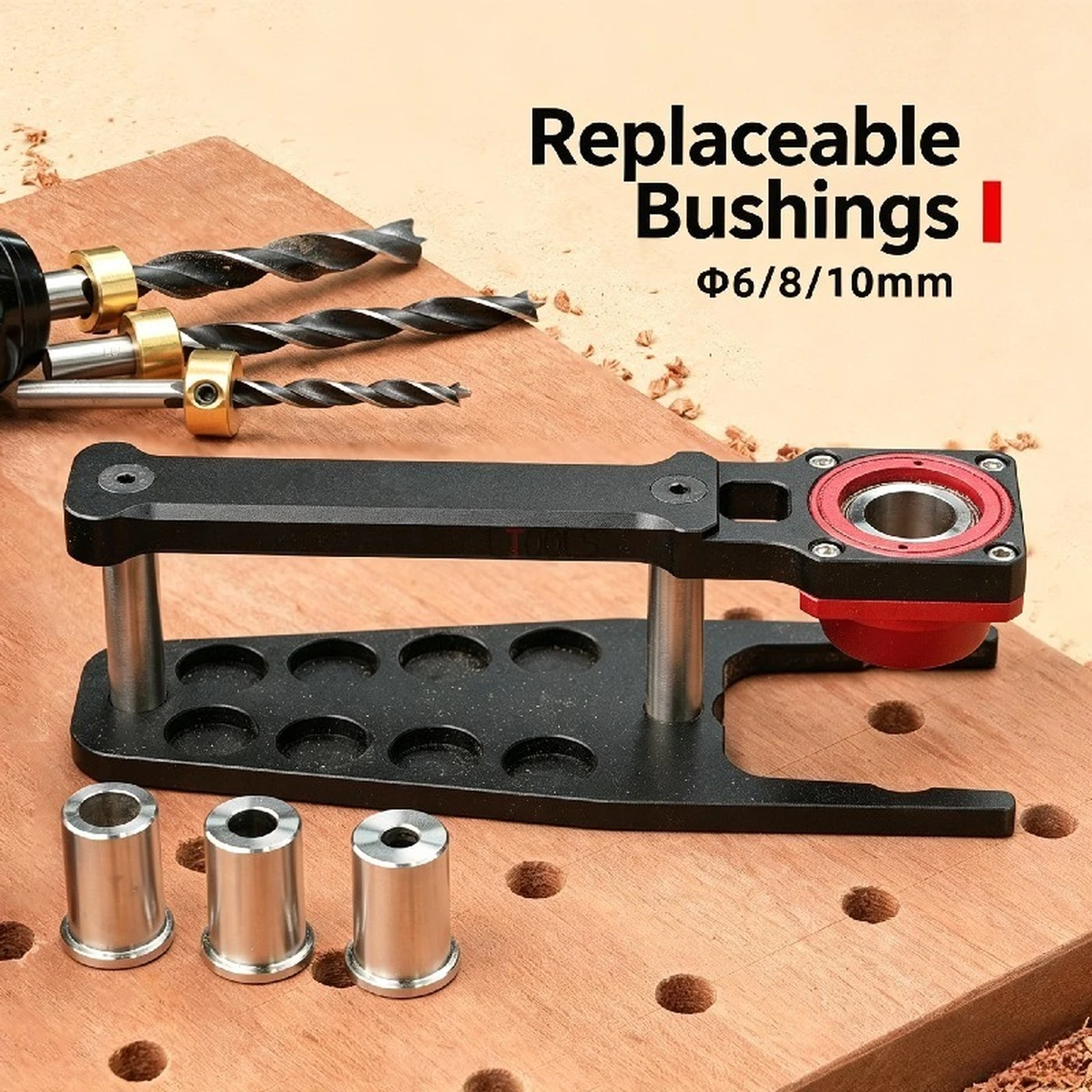 Holzbearbeitungs-Dübelbohrschablone: Flache & Vertikale Bohrlehre für MFT Werkbank-Lochplatten – DIY-Handwerkzeug