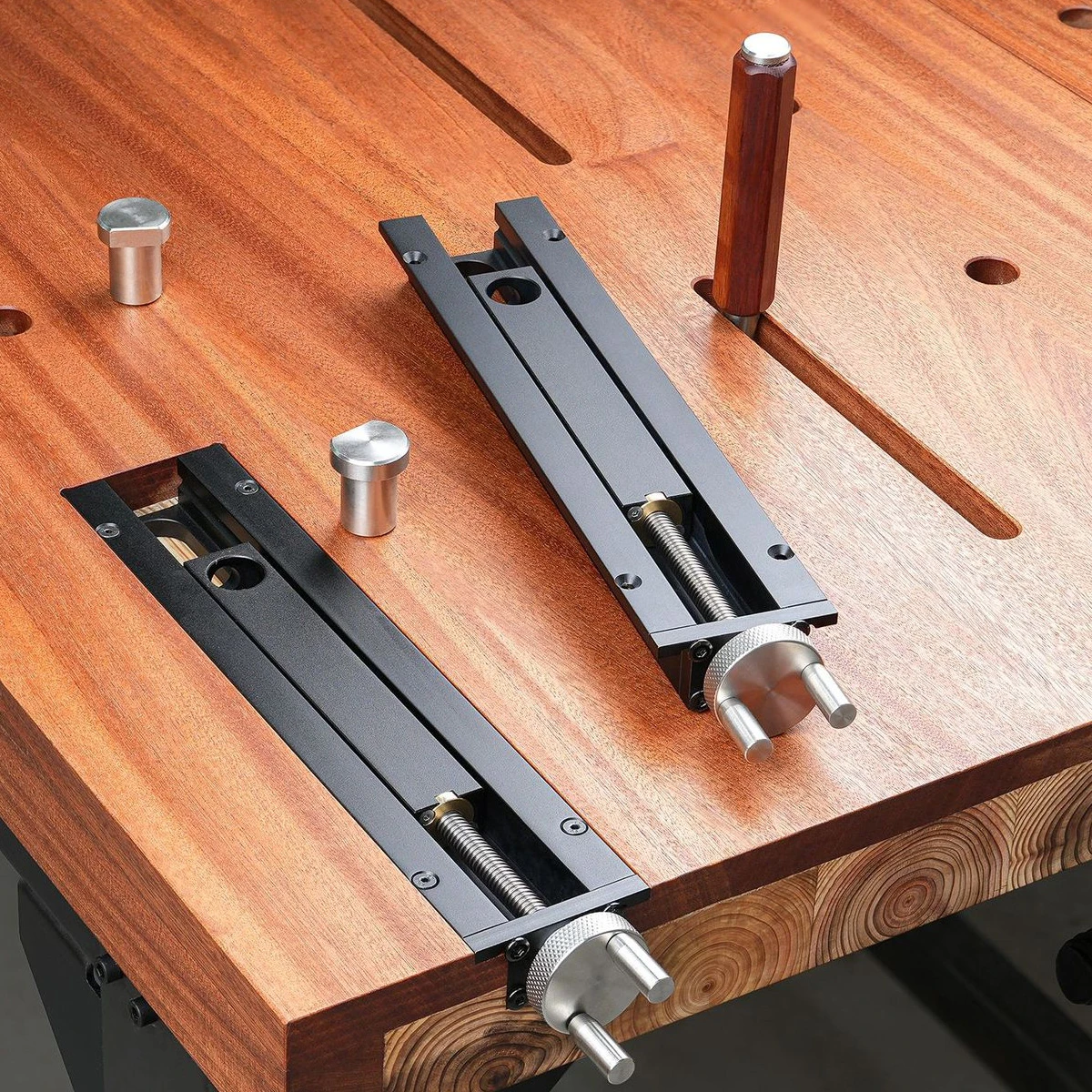 Holzbearbeitungstisch Trägheits-Schweifzange, Schnellspann-Werkbankklemme 0–110 mm für 20-mm-Hundelöcher
