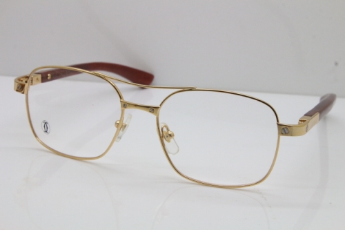 Cartier EDITON SANTOS DUMONT Wood 5037821 Original Eyeglasses In Gold