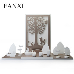 FANXI Custom Logo plexiglass Jewellery Shop Showcase For Ring Earrings Necklace Bangle Bracelet Acrylic Jewelry Display