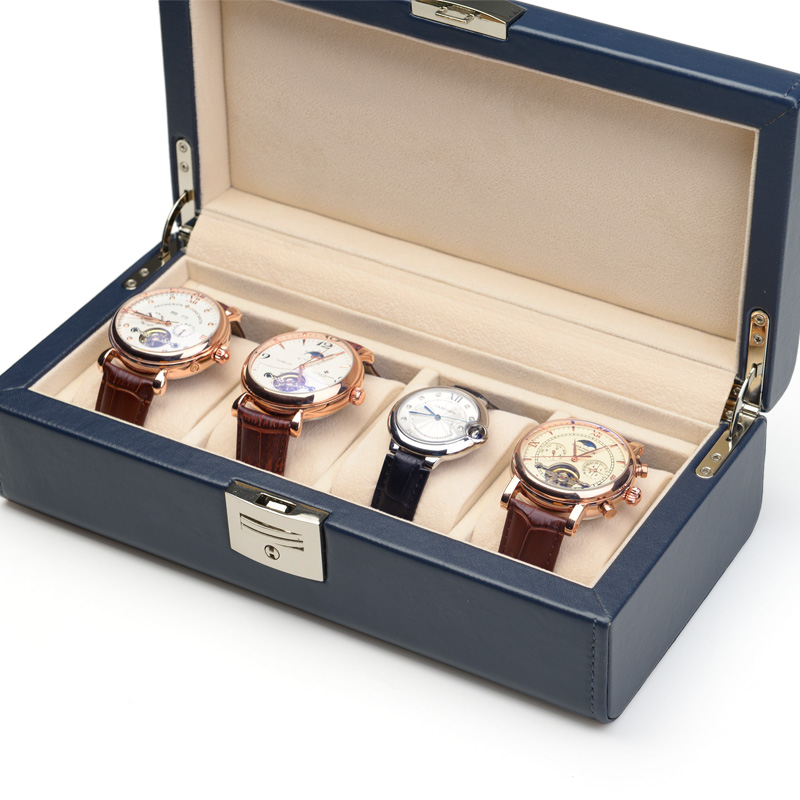 FANXI Custom Luxury Wooden Inner Jewelry Organizer With Velvet Insert For Bangle Bracelet Storage PU Leather Watch Case