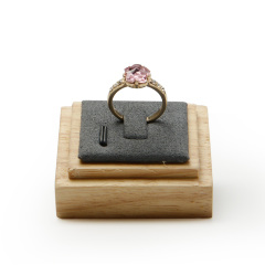 FANXI OEM Jewellery Display Stand With Microfiber Insert Solid Wood Jewelry Ring Display Holder