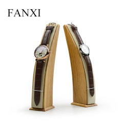 FANXI Wholesale Solid Wood With Microfiber Jewelry Display Stand For Bracelet Necklace Jewelry Showcase Watch Display Holder