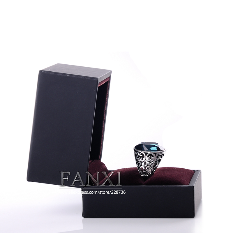 FANXI Classical Custom Logo Touching Paper Jewelry Packaging Box With Velvet Insert Gift Boxes