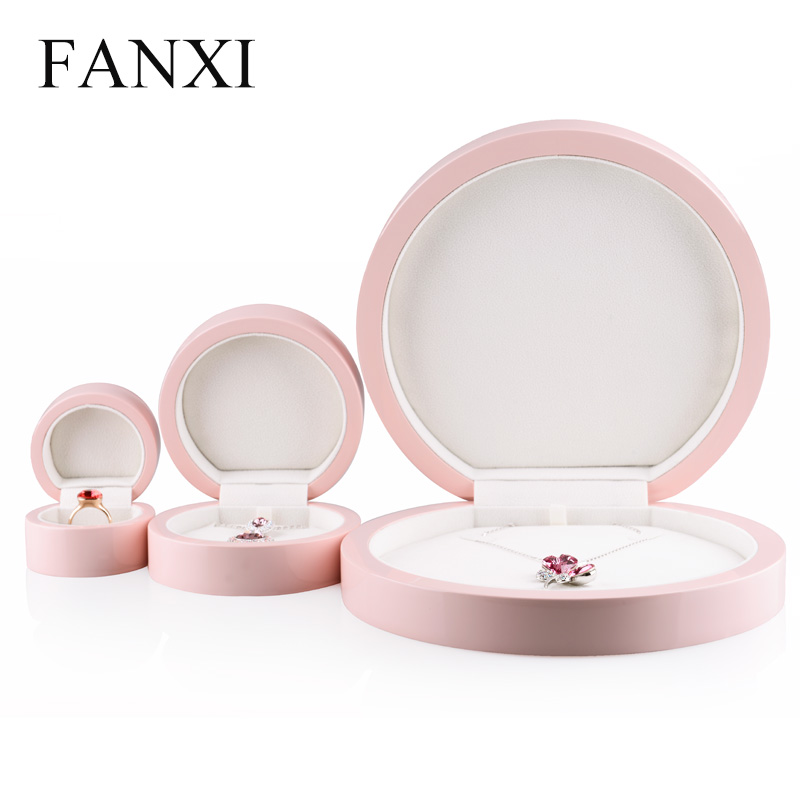 FANXI Factory Design And Custom Piano Baking Paint Clamond Veins Insert Wooden Jewelry Box