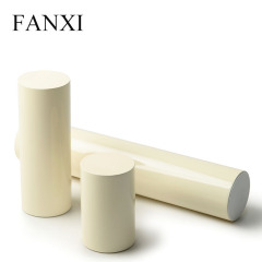 FANXI Wholesale factory custom resin beige paint display jewellery shop and counter showcase round necklace bangle jewelry display