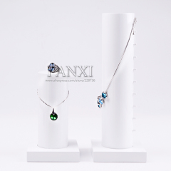 FANXI Manufacturer Custom Luxury White Resin With Lacquer Ring Bangle Necklace Pendant Bracelet Jewelry Display Stand