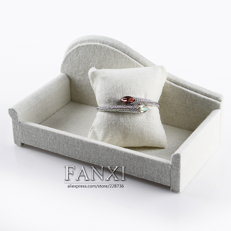 FANXI Manufacturer Custom High Quality Linen Jewelry Display Bracelet Bangle Display Stand