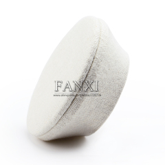 FANXI All Match Creamy White Linen Jewelry Display Stand For Ring Earrings Bracelet Bangle Necklace Exhibitor