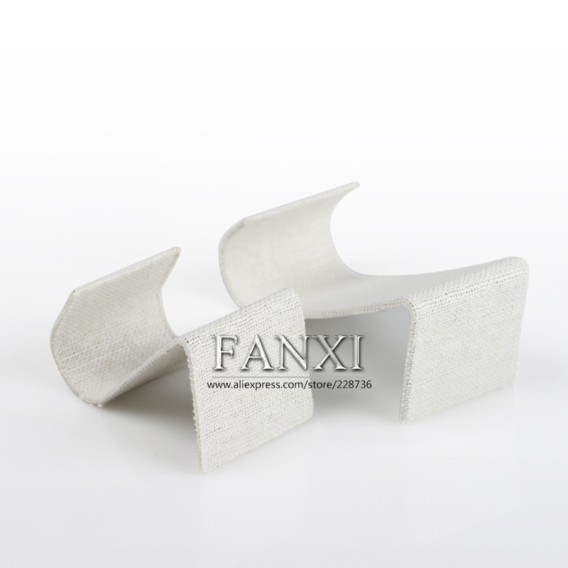 FANXI custom wholesale S model gray velvet jewelry display set earring stand hanger showcase earring display stand