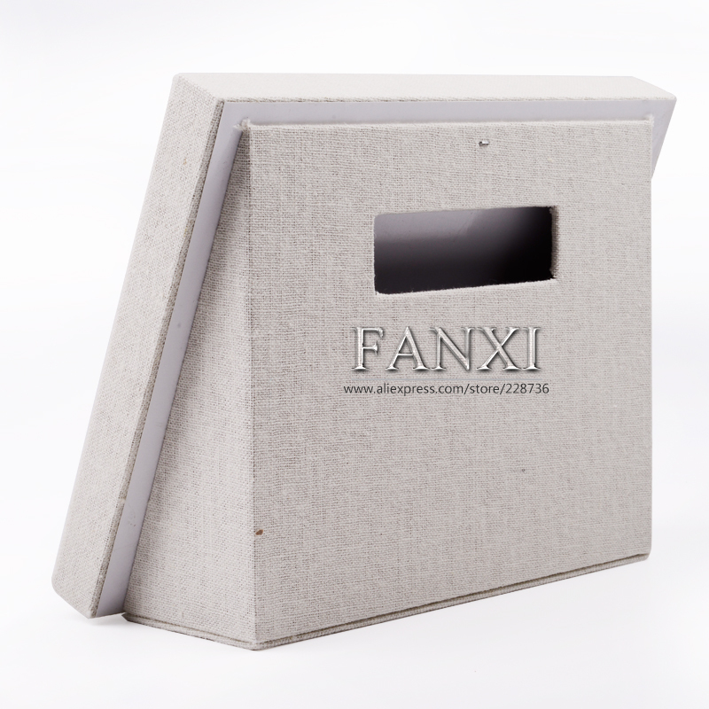 FANXI China Wholesale Linen Foldable 6 Pairs Ear Stud Display Shelves Easel Stylish Earring Stand