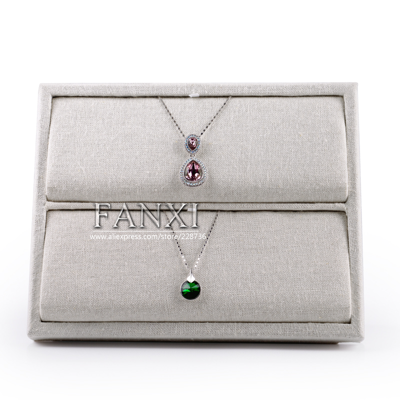 FANXI Manufacturer Jewelry Display Creamy White Superior Quality Pendant Necklace Display Stand