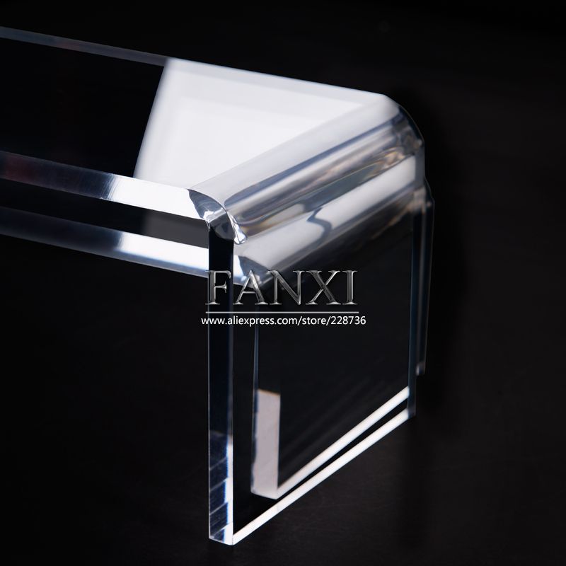 FANXI Chinese Supplier Wholesale Necklace Ring Shelf Set All Match Desk Stand Clear Acrylic Jewelry Display