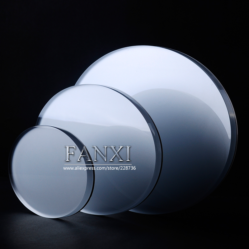 FANXI Factory Custom Exquisite Oval Jewelry Necklace Ring Display Stand Board Set Grey Black White Acrylic Display Case