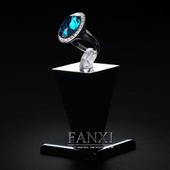 FANXI Custom Size And Color Jewelry Display Stand Frosted Transparent Black Acrylic Ring Display Props