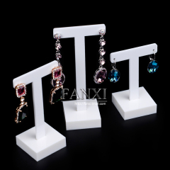 FANXI Wholesale Factory Custom Jewellery Display Hanger For Shop Window Store Counter Show Milk White Acrylic Earrings Organizer