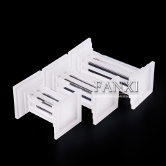 FANXI Custom Luxurious Roman Pillars Style Jewelry Ring Necklace Display Stand Set All Match Matte Acrylic Jewelry Stand Prop