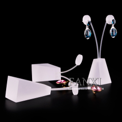 FANXI China Wholesale Factory Custom Jewelry Display Holder With Matte Acrylic Pedestal And Rack Earrings Exhibitor Organizer