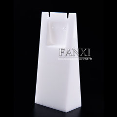 FANXI Custom Logo Necklace Pendant Presenting Holder Pendant Necklace Thin White Acrylic Display Stand