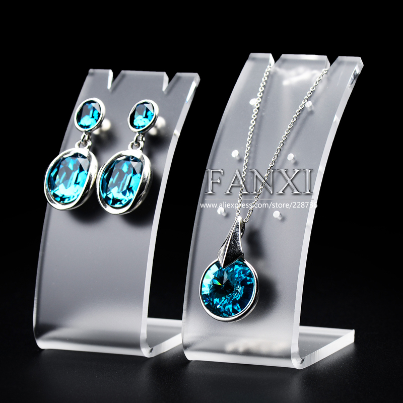 FANXI Wholesale factory custom matte jewelry shop display for counter and window show case pendant earrings exhibitor racks