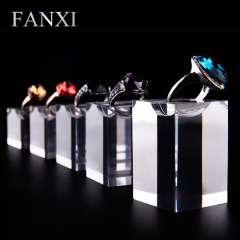 FANXI Wholesale Transparant Acrylic Five-piece Jewelry Display Ring Display Stand