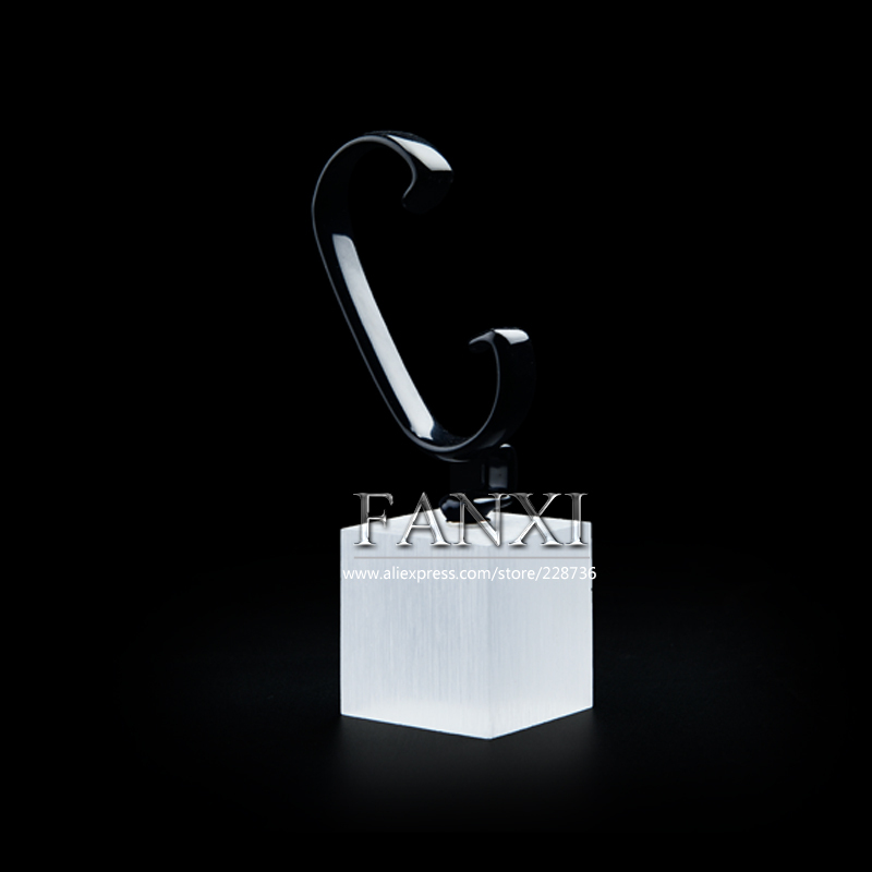 FANXI Luxury Milk White Acrylic C Ring Watch Display Stand For Counter Showcase Exhibitor