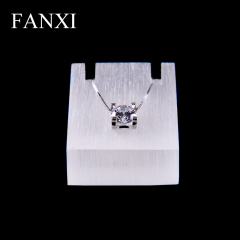 FANXI China wholesale Factory Slanted Design Frosted Acylic Jewelry Display Rack Wholesale Pendant Necklace Holder