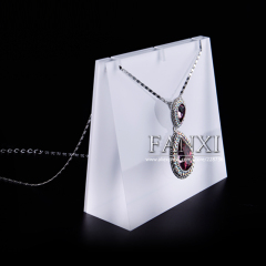 FANXI Wholesale Factory Custom Transparent Acrylic Jewelry Holder For Shop Counter Decoration Plexiglass Necklace Stands