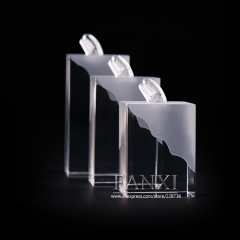 FANXI Custom Frosted And Transparent Acrylic Jewelry Holder For Finger Ring Shop Showcase Ring Display Props