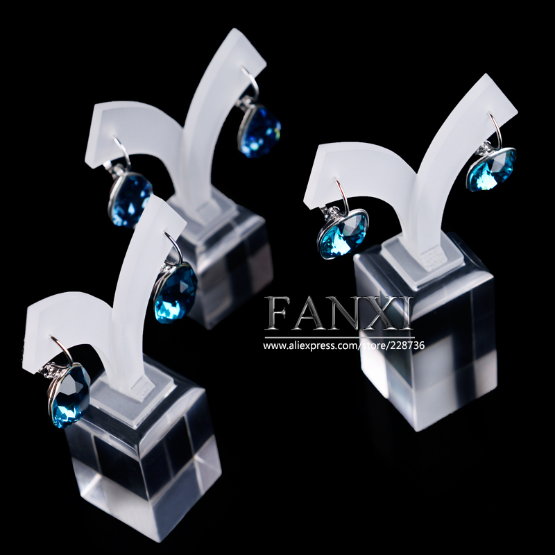 FANXI Custom Ear Stud Showcase Display For Exhibition And Jewelry Show Transparent Acrylic Earrings Display