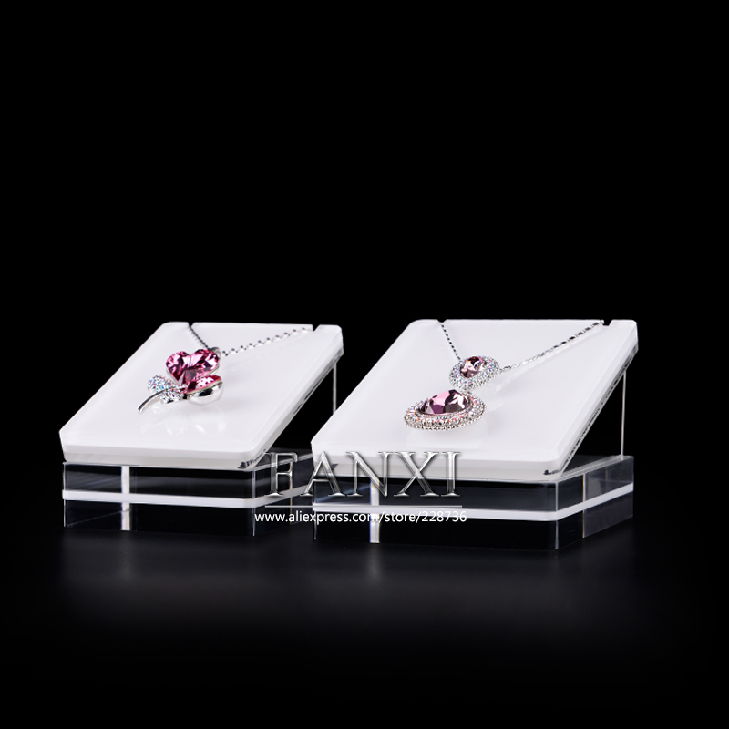 FANXI wholesale custom white acrylic jewelry display pendant holders