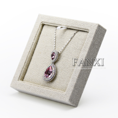 FANXI Simple PU Leather Small Necklace Bangle Tray For Counter Jewelry Exhibition