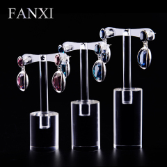 FANXI Custom Jewelry Display Rack For Earrings Stud Transparent Acrylic Earring Stand