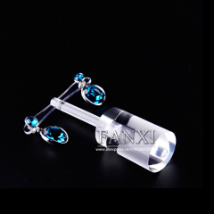 FANXI Custom Jewelry Display Rack For Earrings Stud Transparent Acrylic Earring Stand