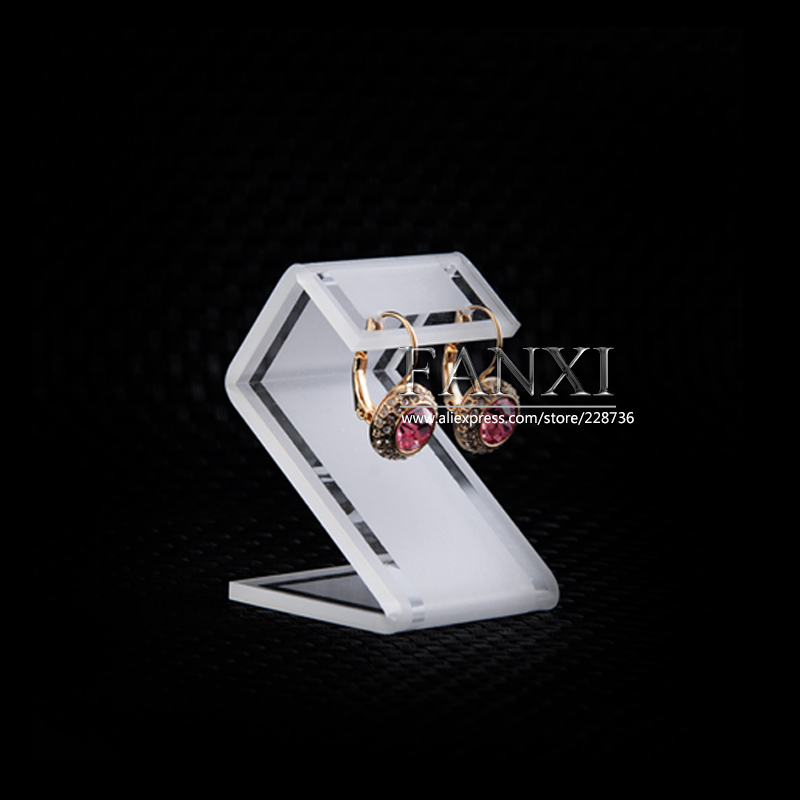 FANXI Jewelry Display Stand For Earring Ear Stud Shop Counter And Jewellery Exhibition Custom Frosted Acrylic Earrings Display Holder