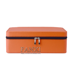 FANXI Wholesale Custom New Fashion Portable PU Leather Earrings Ring Pendant Trinkets Case Jewelry Kits Storage Package Box Jewelry Carrying Case