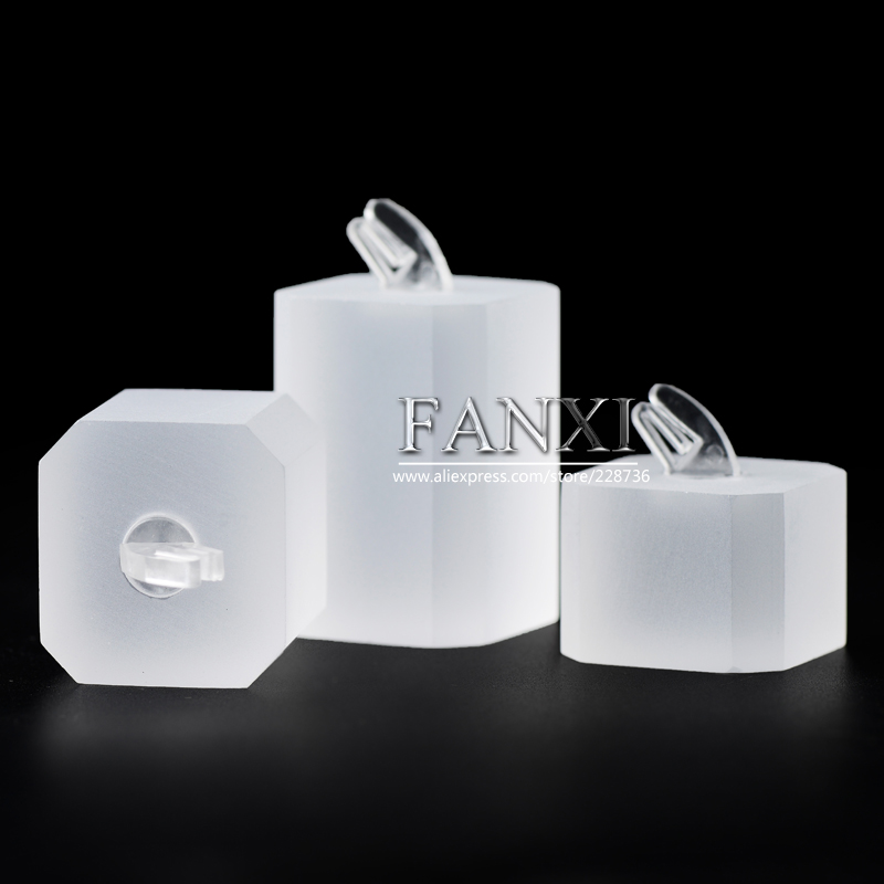 FANXI Matte Plexiglass Jewelry Display Holder Custom Frosted Acrylic Ring Kit Display