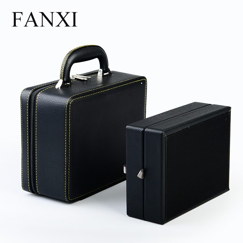 FANXI Wholesale Luxury 3 Layer Jewelry Storage Ring Necklace Bracelet Bangle Organizer Travel Jewelry Cases
