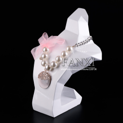 FANXI Custom Color White Glossy Finish Lacquer Jewelry Display Mannequin Model Luxury Resin Necklace Bust