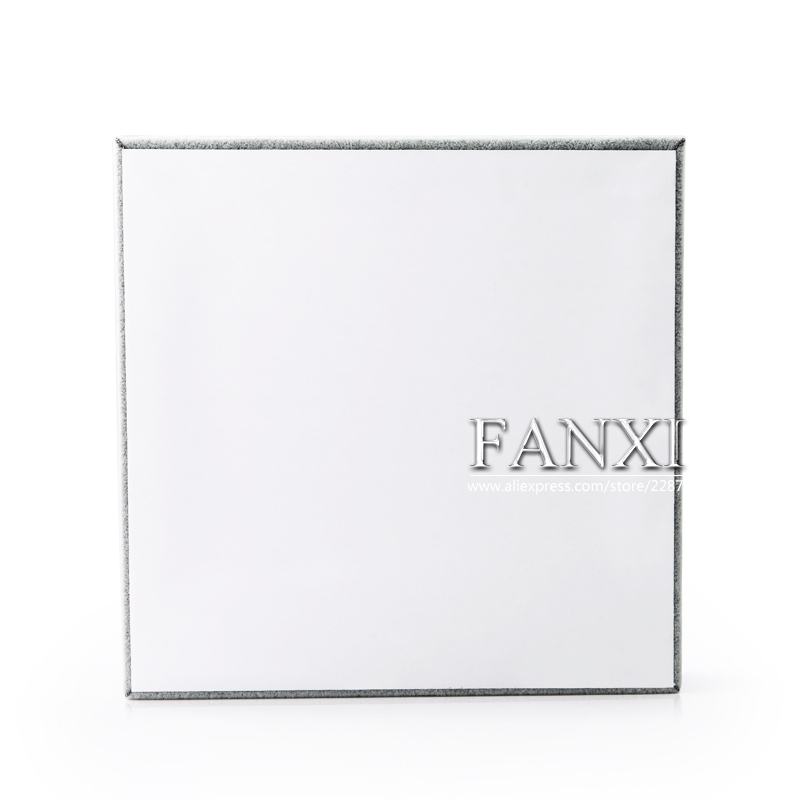 FANXI Made In China Fashion Gray Velvet Jewelry Display Holder Showcase Easel Necklace Display Stand