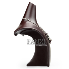 FANXI Chinese Supplier Custom Luxury Upmarket Necklace Stand Bust Coffee Lacquered Mannequin Resin Jewelry Display